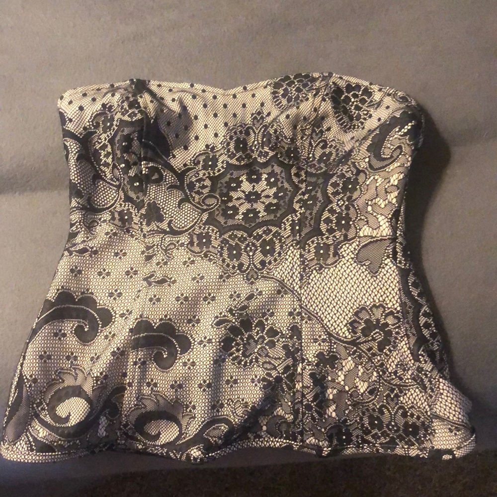 Crop top with corset back